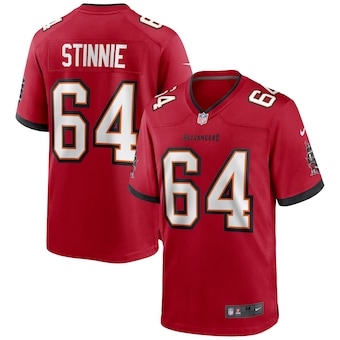 mens nike aaron stinnie red tampa bay buccaneers game jersey